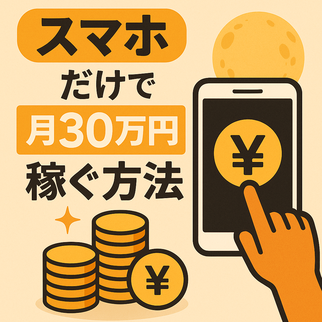 【2025年版】スマホだけで月30万円稼ぐ現実的な方法5選