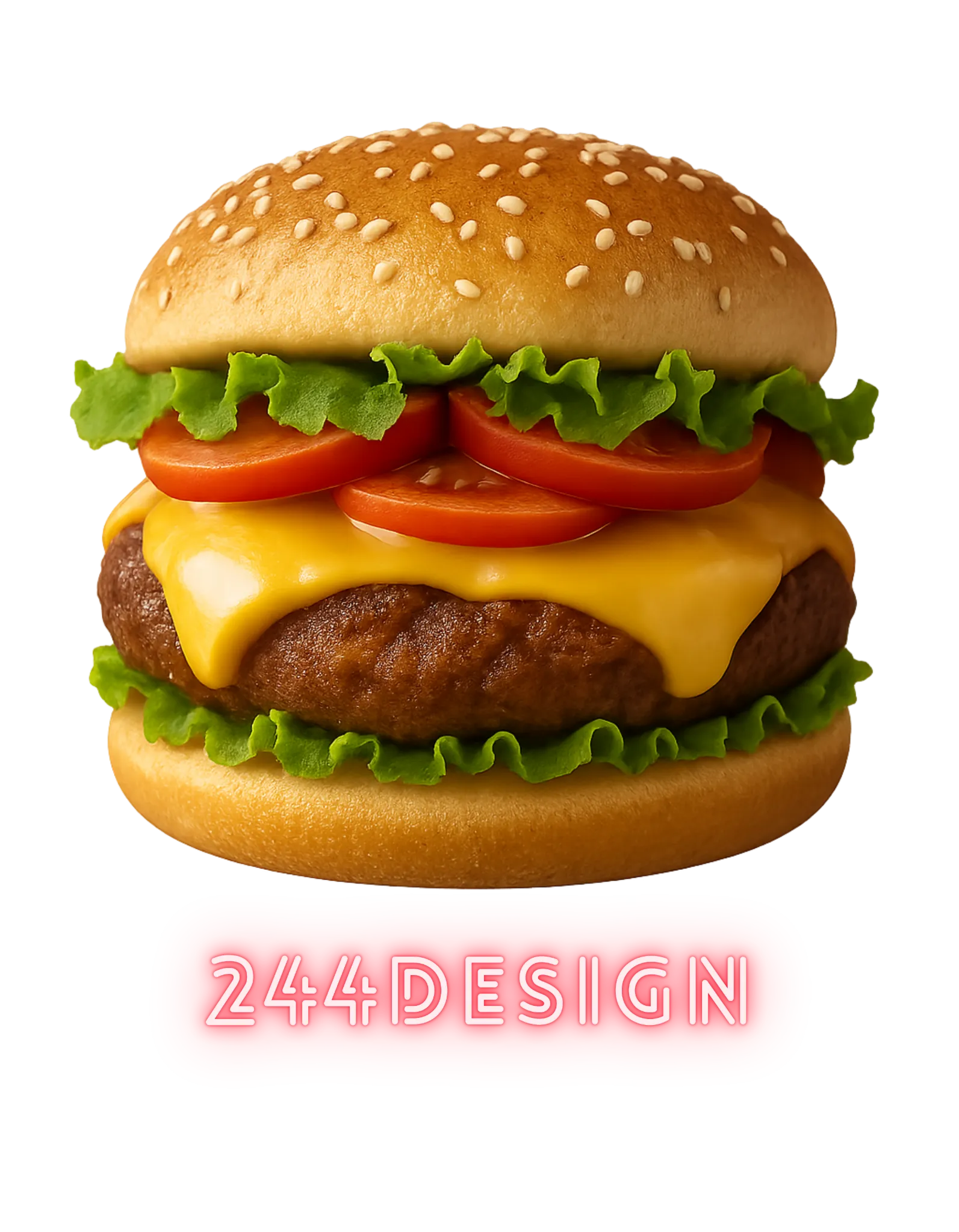 🍔 チーズバーガーデザインTシャツ|244DESIGN