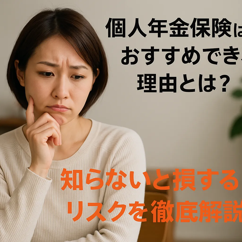 個人年金保険はおすすめできない理由とは?知らないと損するリスクを徹底解説