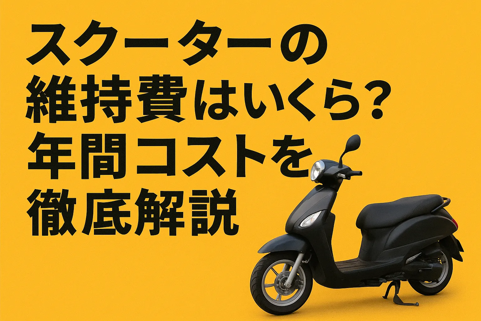 スクーターの維持費はいくら?年間コストを徹底解説