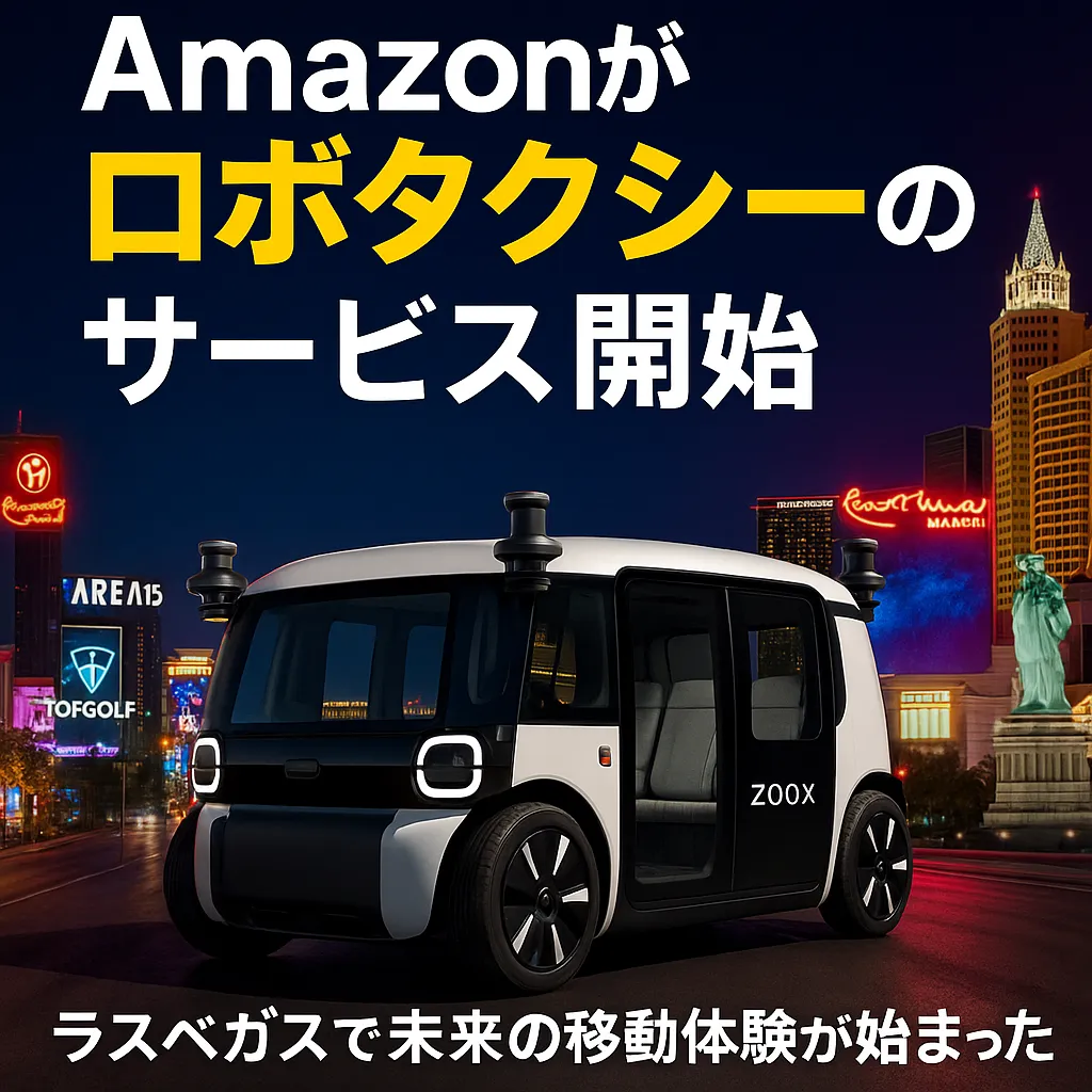 ラスベガスで乗れる!Amazonのロボタクシーに実際に乗ったら未来すぎた件