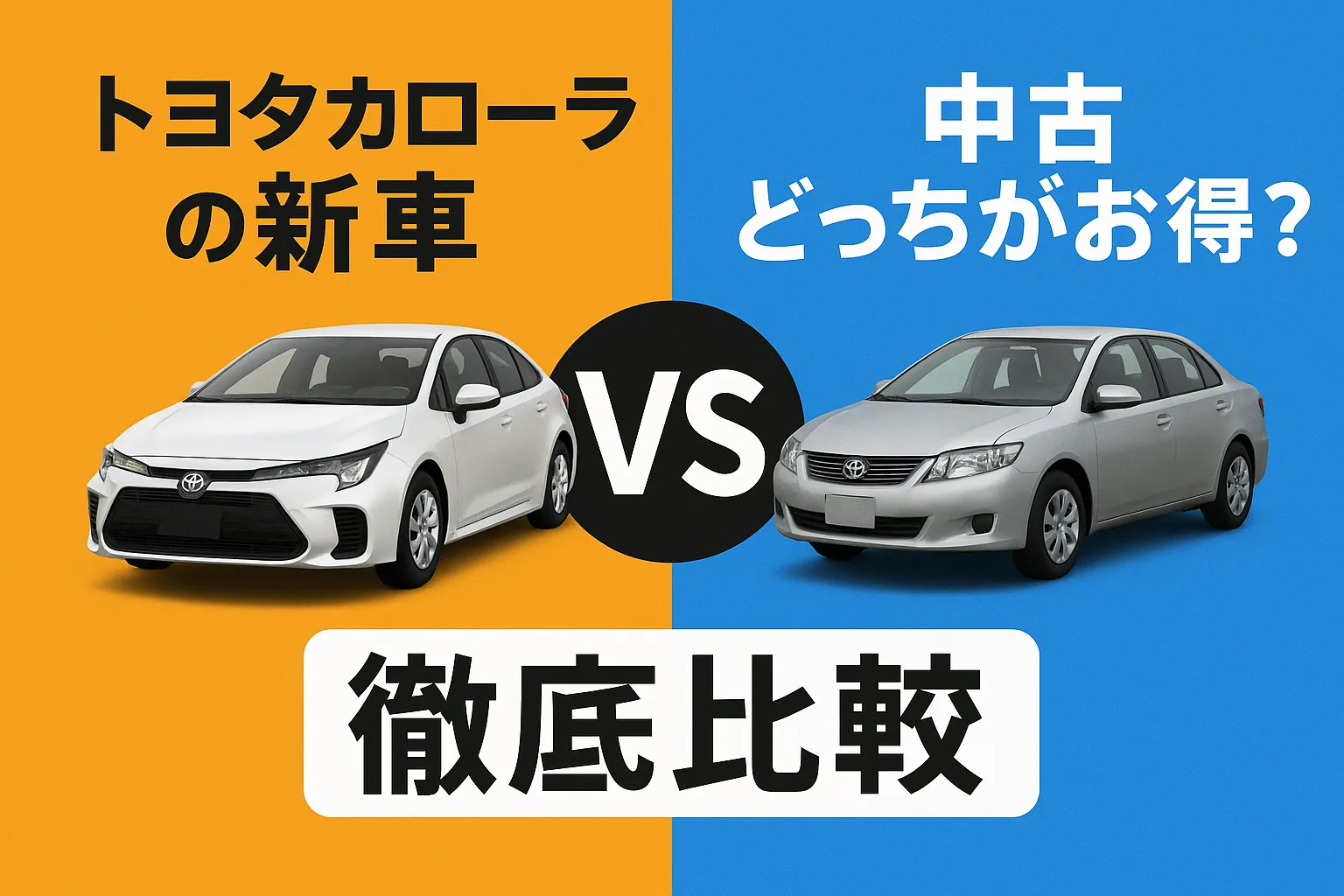 【徹底比較】トヨタ・カローラの新車と中古、どっちがお得?——総額・安心・リセールまでまるごと解説