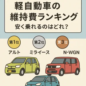 【完全保存版】軽自動車の維持費ランキング｜安く乗れるのはどれ？