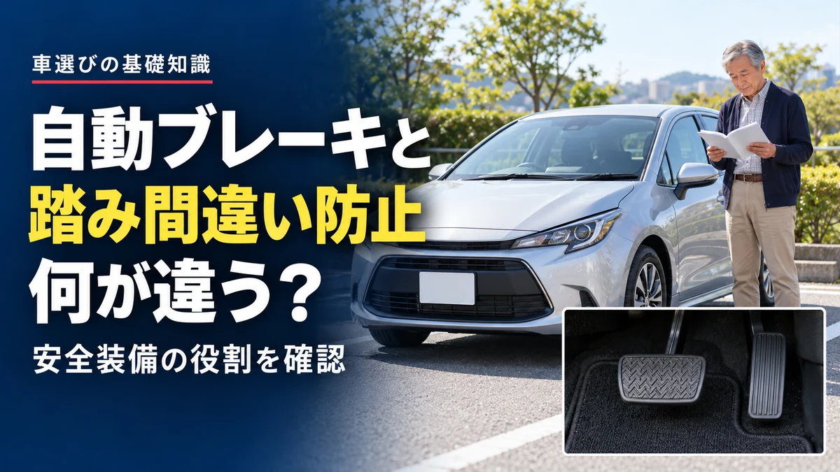 自動ブレーキと踏み間違い防止は同じ？安全な車選びで知っておきたい違い