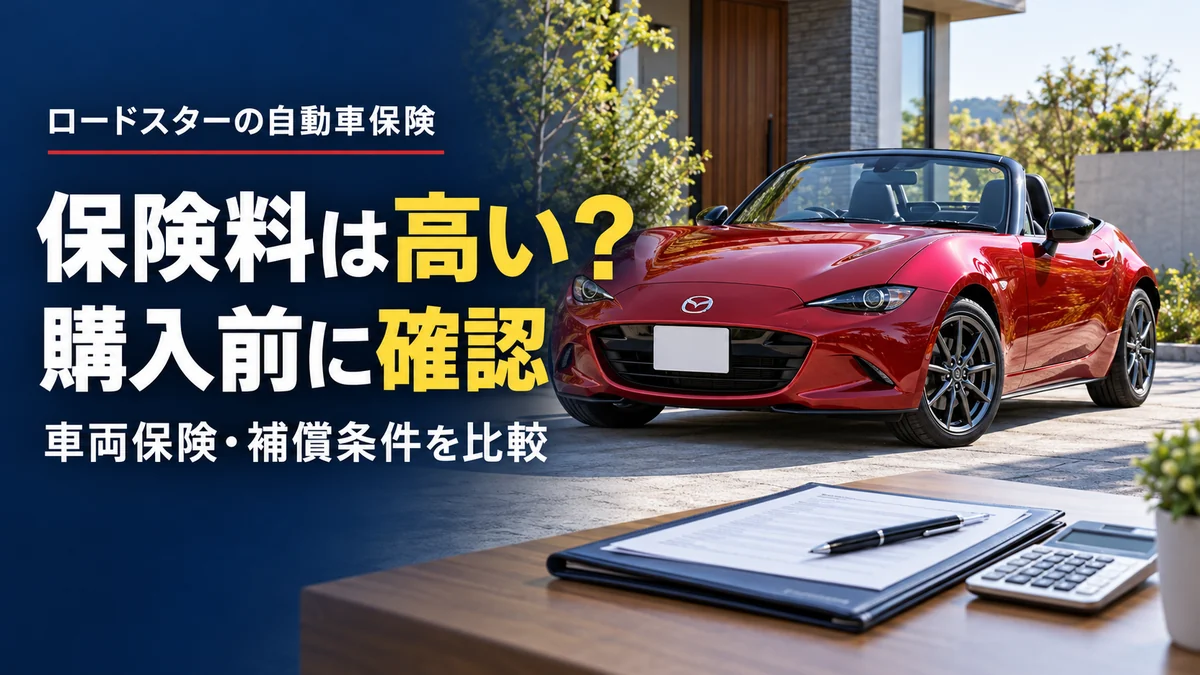 ロードスターの自動車保険は高い?中古車購入前に確認したい5つのポイント