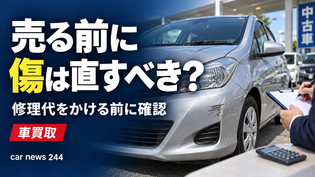 車を売る前に傷は直すべき?修理代をかける前に確認したい5つのこと