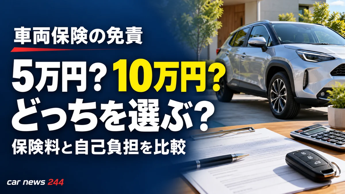 車両保険の免責5万円と10万円、どっちがいい?保険料だけで決める前の確認ポイント