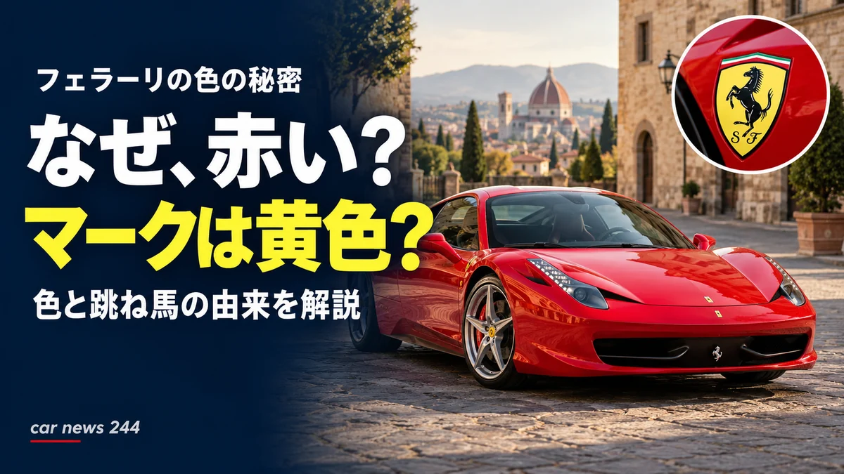 フェラーリはなぜ赤い?実は黄色いエンブレムにも理由があるんです