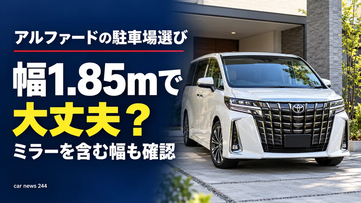 アルファードは「幅1.85m」で考えて大丈夫?駐車場選びで見落としやすいミラーの話