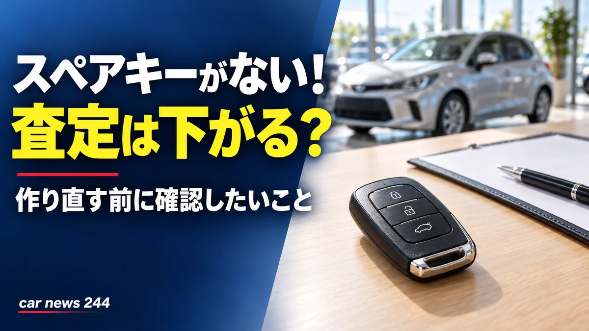車を売るときスペアキーがないと減額?作り直す前に確認したいこと